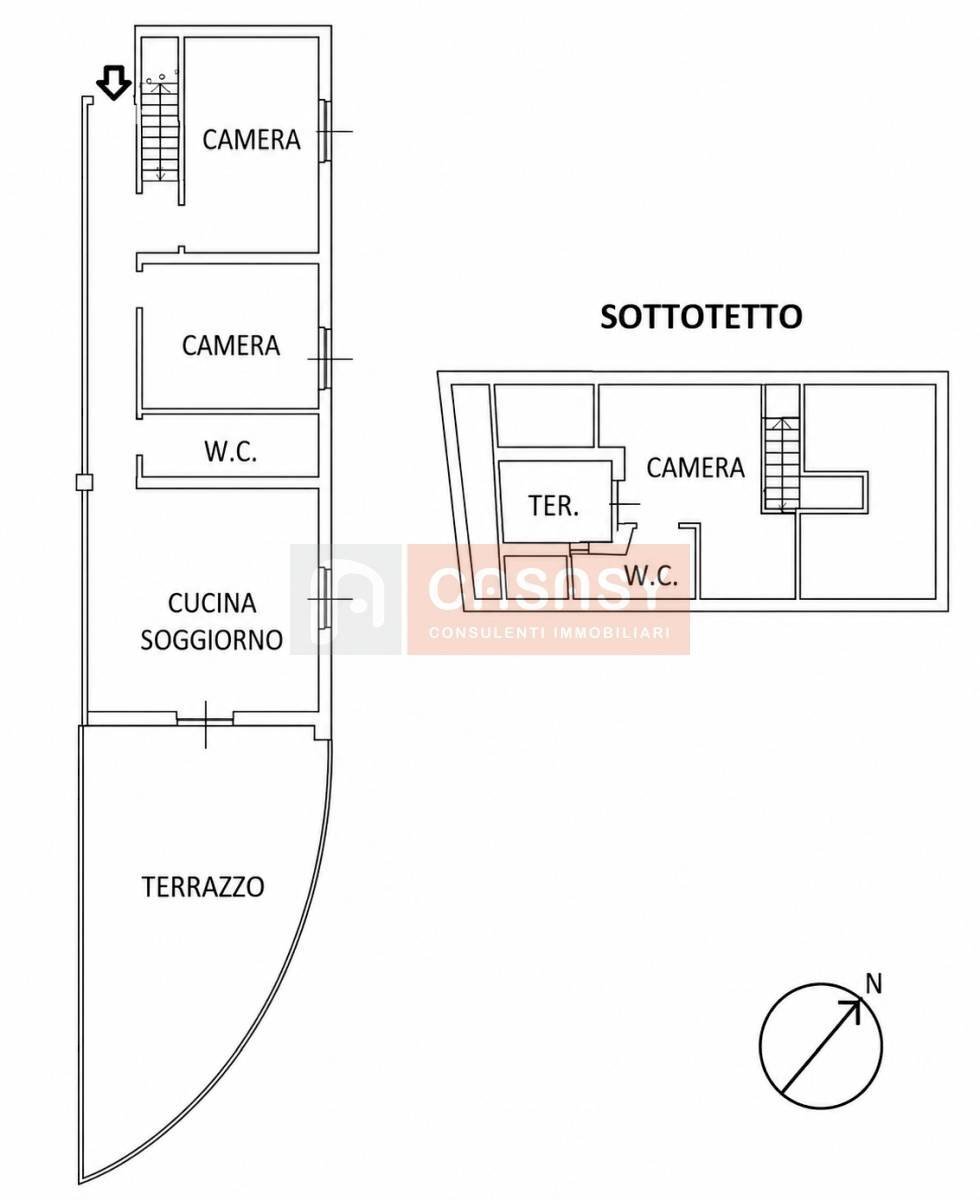 Foto 23 - Quadrilocale via Genova, Albenga - planimetria 1