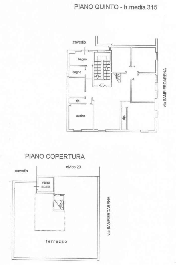 Appartamento via San Pier d'Arena, 18, Genova (zona Sampierdarena) - planimetria 1