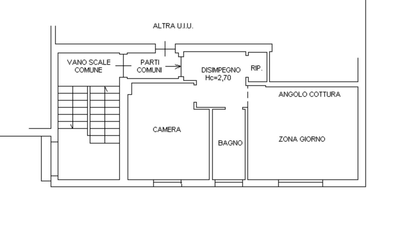 Bilocale via Pietro Mengoli, Bologna (zona Massarenti) - planimetria 1
