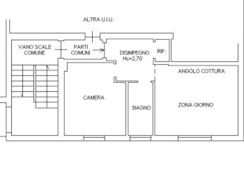Planimetria - Bilocale via Pietro Mengoli, Bologna (zona Massarenti) - foto 18
