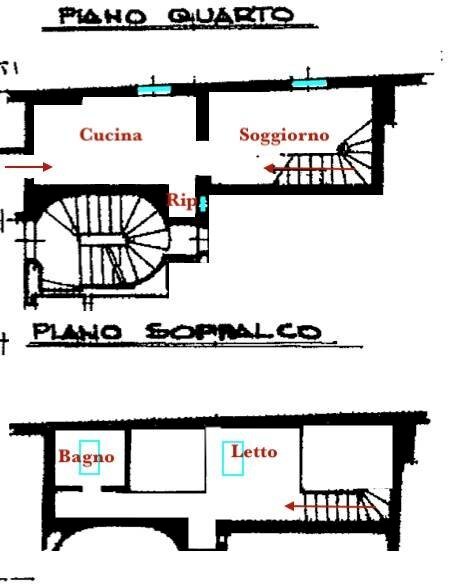 Bilocale via Indipendenza, Bologna (zona Centro Storico) - planimetria 1