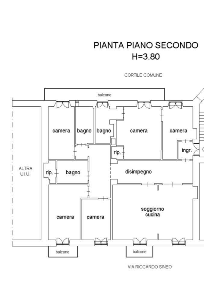 Appartamento via Riccardo Sineo, 11, Torino (zona Vanchiglia) - planimetria 1