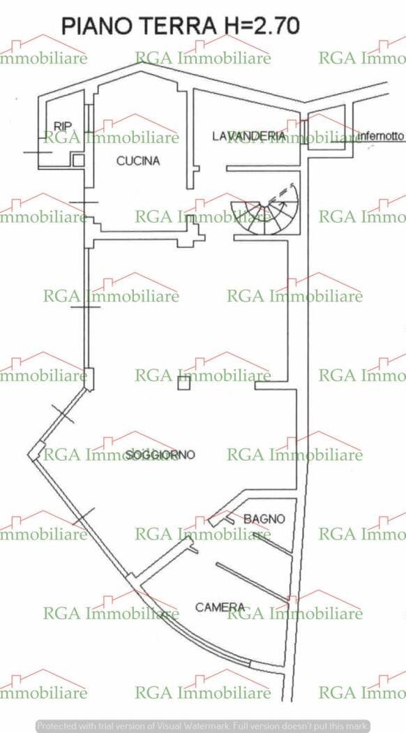 Villa via Borgo Canale, Bergamo (zona Colli) - planimetria 1