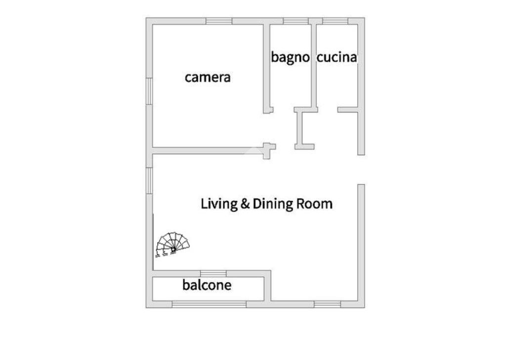 Trilocale Viale rustici, Parma (zona Cittadella) - planimetria 1