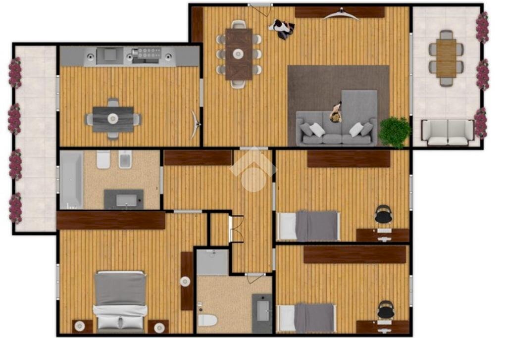 Quadrilocale Via Giovanni Pascoli, Rozzano - planimetria 1