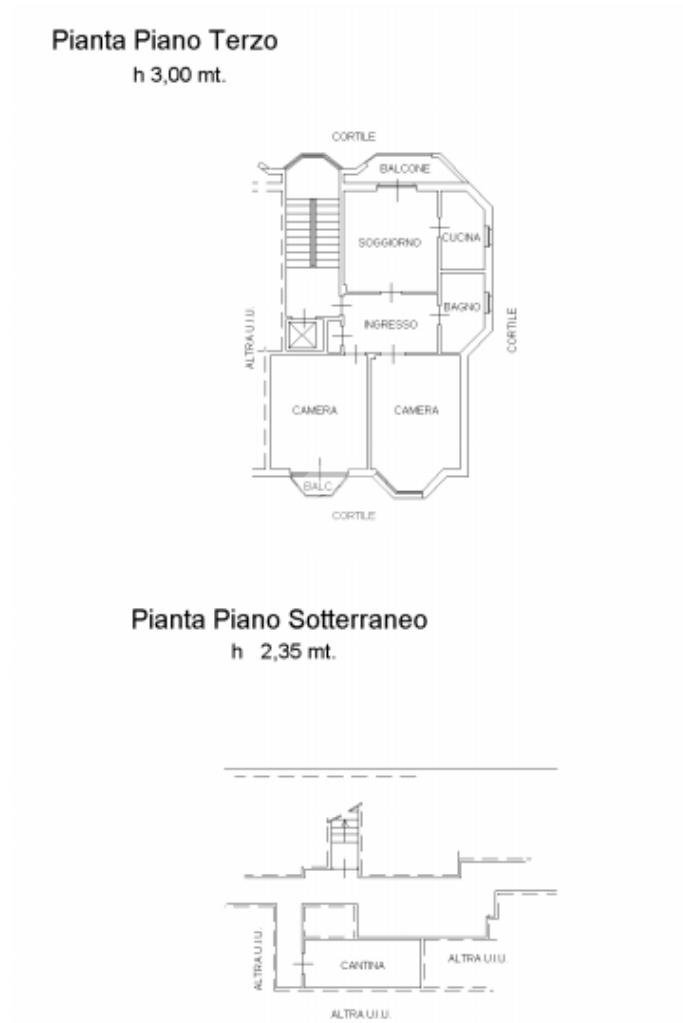 Three-room apartment Via Brandizzo, Volpiano - floor plans 1