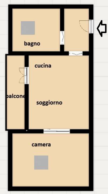 Two-room apartment via Bruno Buozzi, 6, Rho - floor plans 1