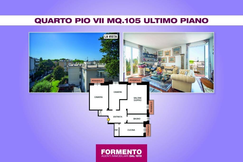 Planimetria - Appartamento viale Ammiraglio Giorgio des Geneys, Genova (zona Quarto) - foto 1
