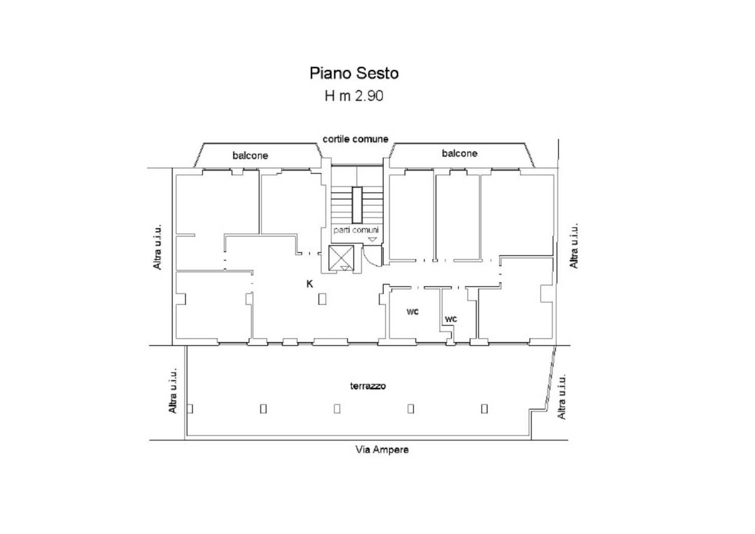 Terreno non edificabile via André-Marie Ampère, 126, Milano (zona Casoretto) - planimetria 1