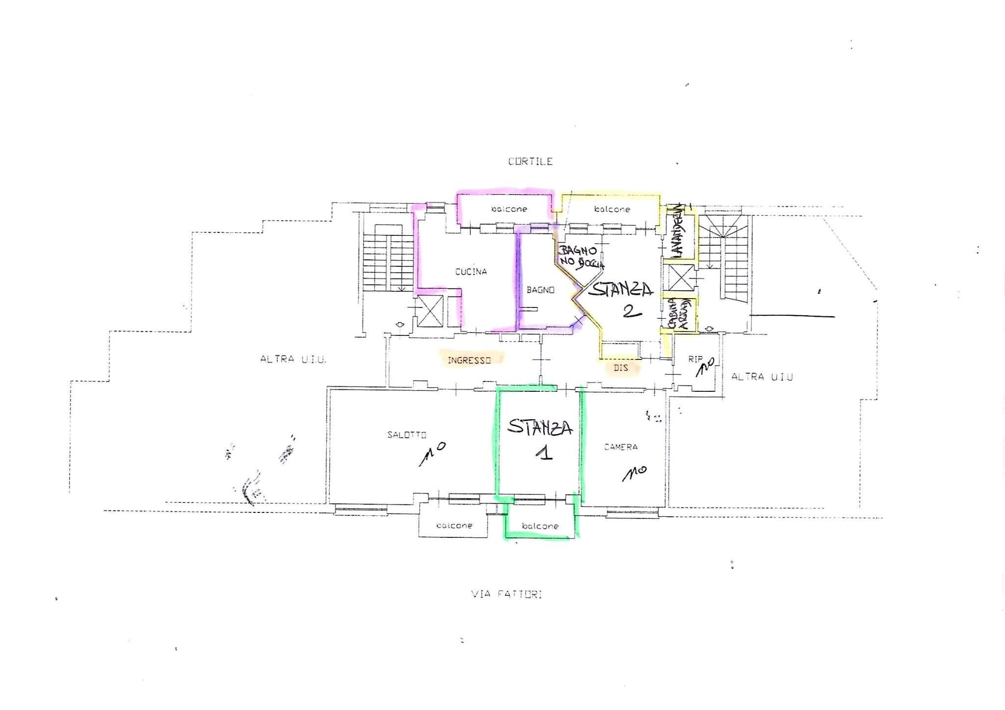 PLANIMETRIA - Terreno non edificabile via Fattori, 66, Torino (zona Pozzo Strada) - planimetria 1