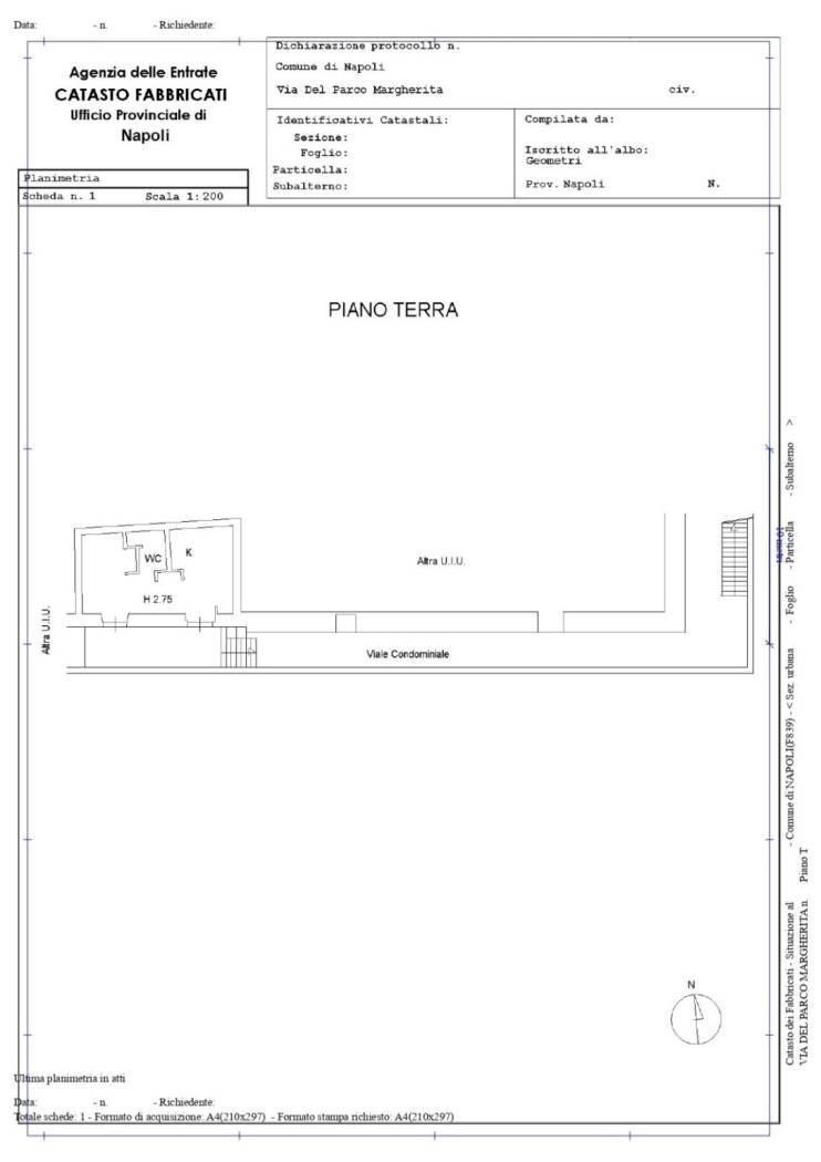 Appartamento via del Parco Margherita, 49, Napoli (zona Chiaia) - planimetria 1
