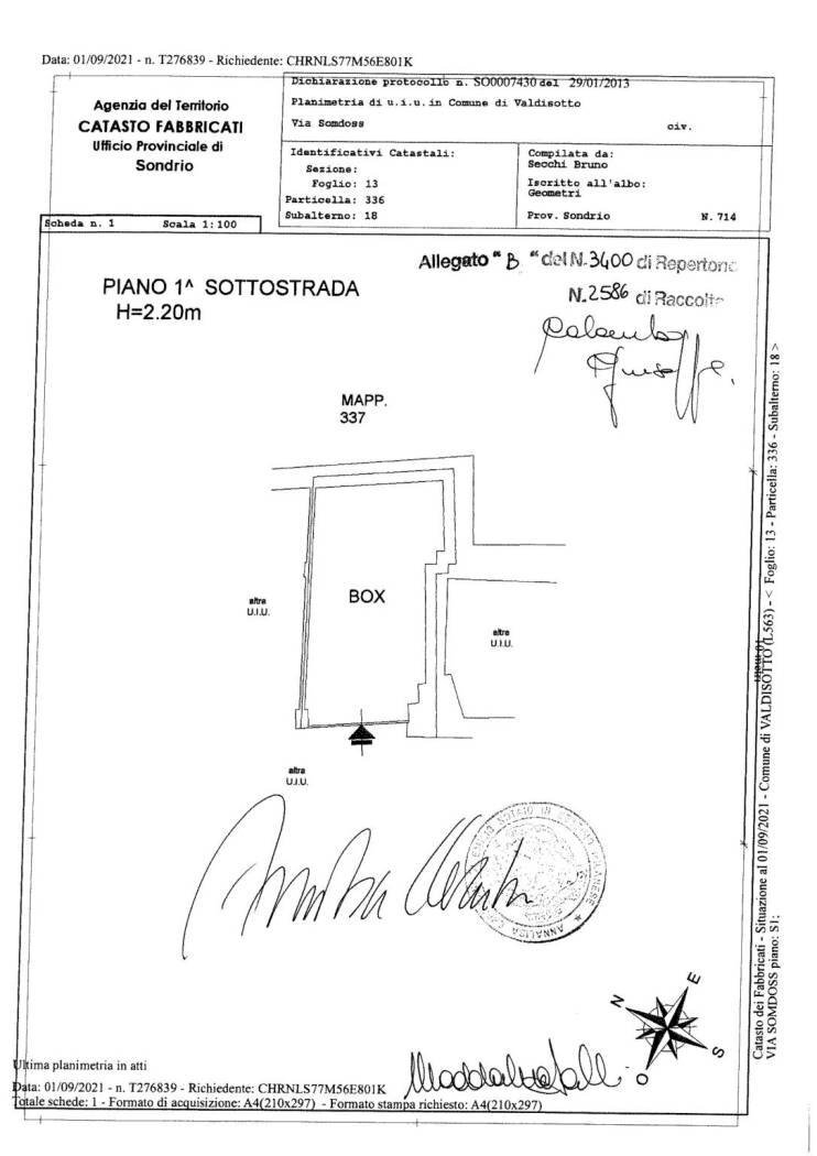 Quadrilocale via Somdoss, 4, Valdisotto - planimetria 1