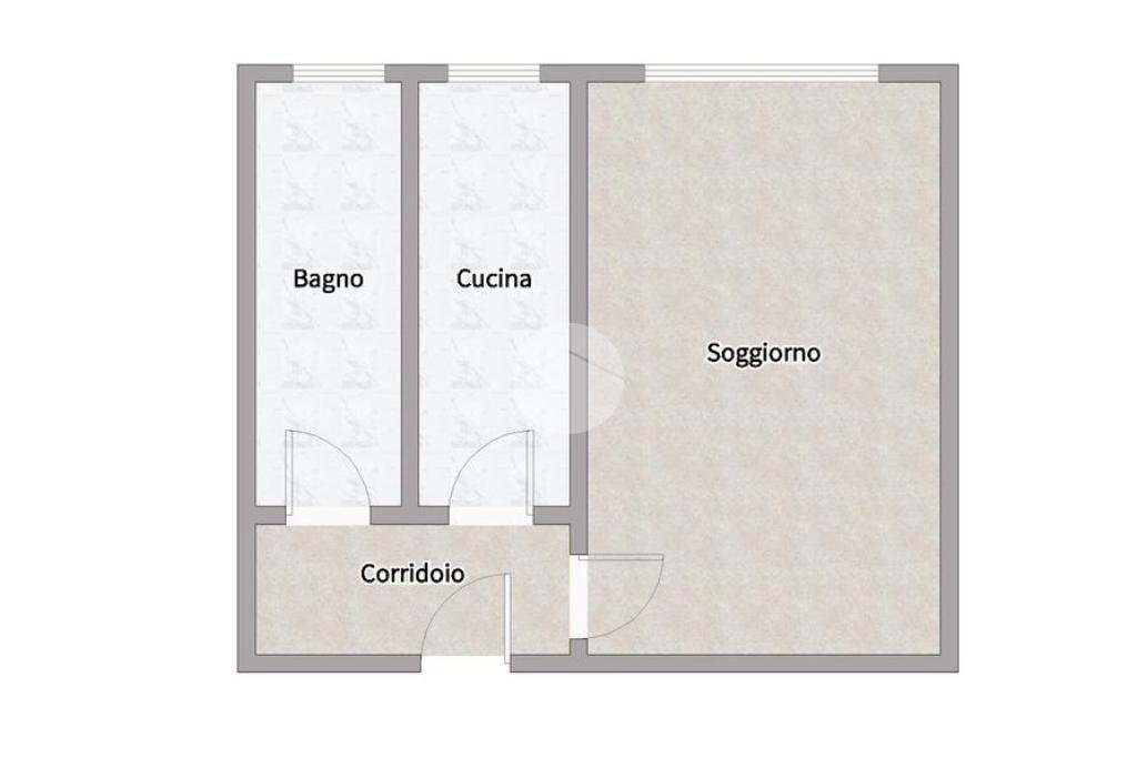 One-room apartment Via Privata Battista de Rolandi, Milano (neighborhood Villapizzone) - floor plans 1