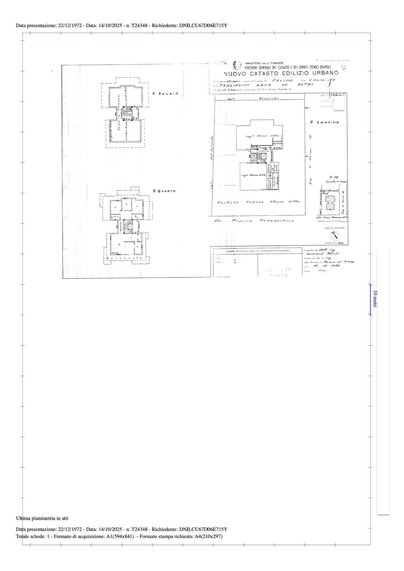 Foto 49 - Appartamento Caumont Caimi, Felino - planimetria 1