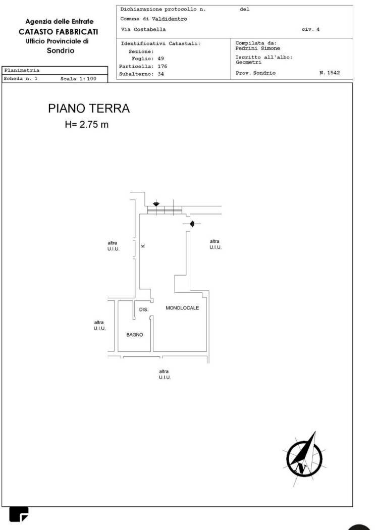 Appartamento via Costabella, 4, Valdidentro - planimetria 1