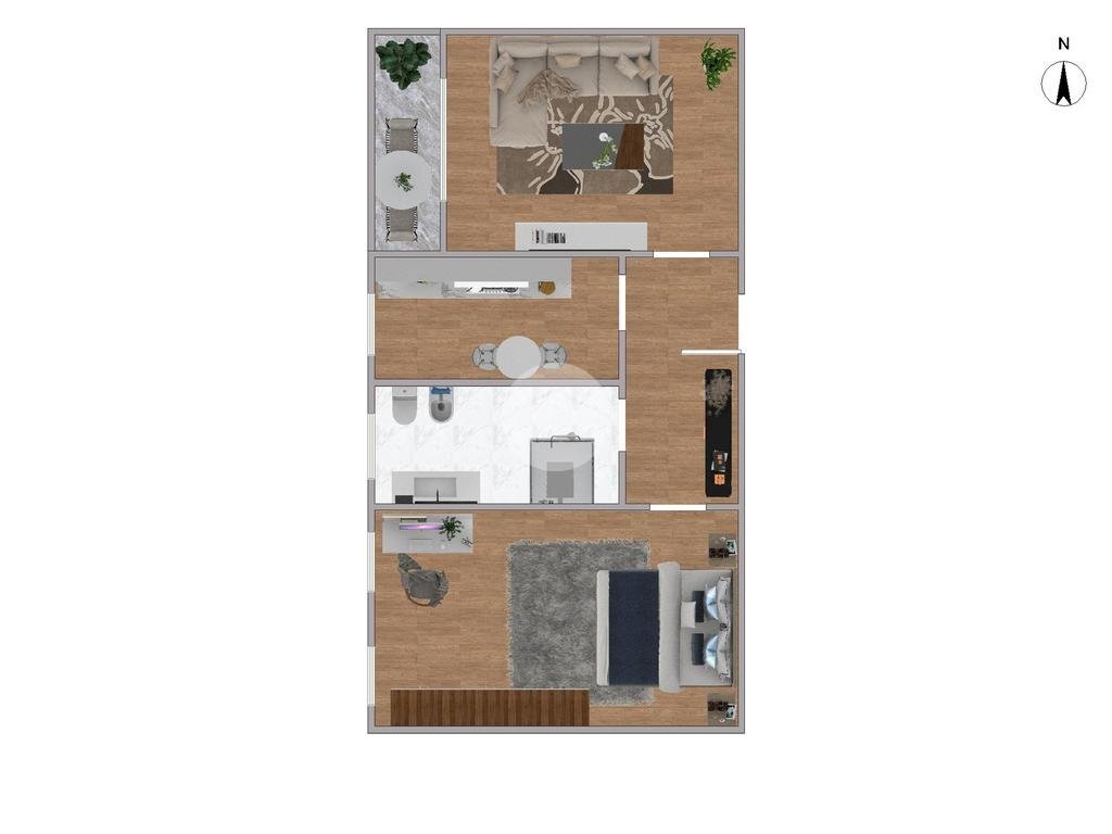 Bilocale Via Lorenzo Perosi, Milano (zona Lorenteggio) - planimetria 1