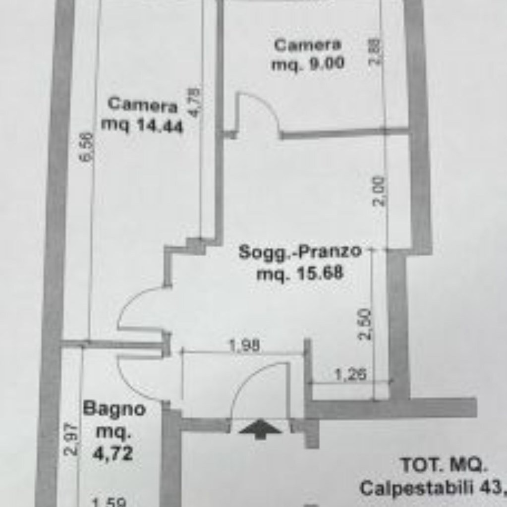 Trilocale Via dell'Isonzo, Bologna (zona Saragozza) - planimetria 1