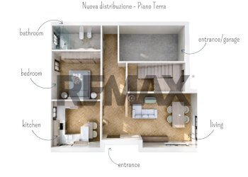 Pianta 3D - Casa indipendente Via Manganelli
 
6, Aci Castello - foto 1