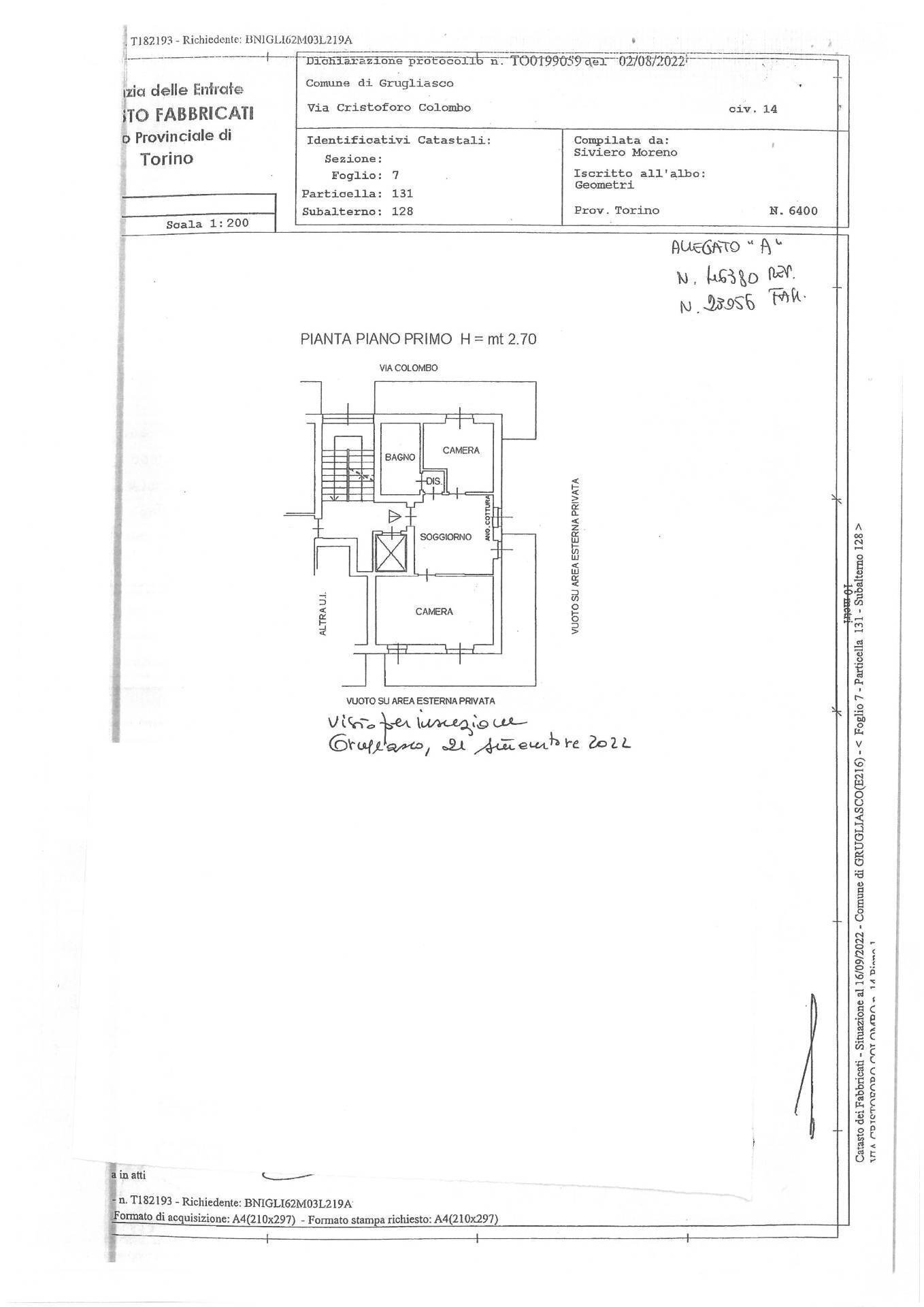 Foto 28 - Semi-detached house VIA CRISTOFORO COLOMBO
 
14, Grugliasco - floor plans 1