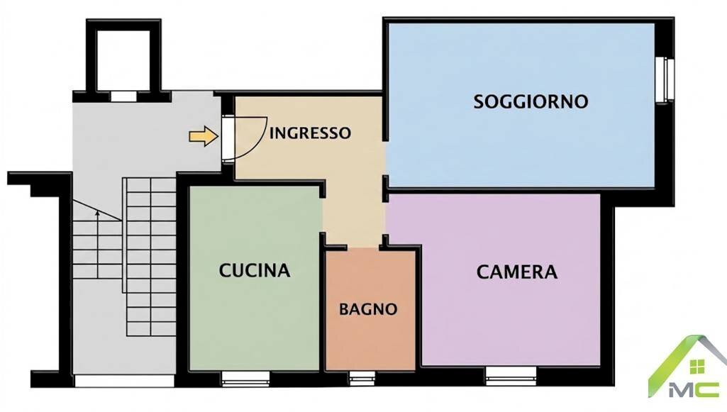 Foto 12 - Two-room apartment VIA DOLOMITI
 
4, Melzo - floor plans 1