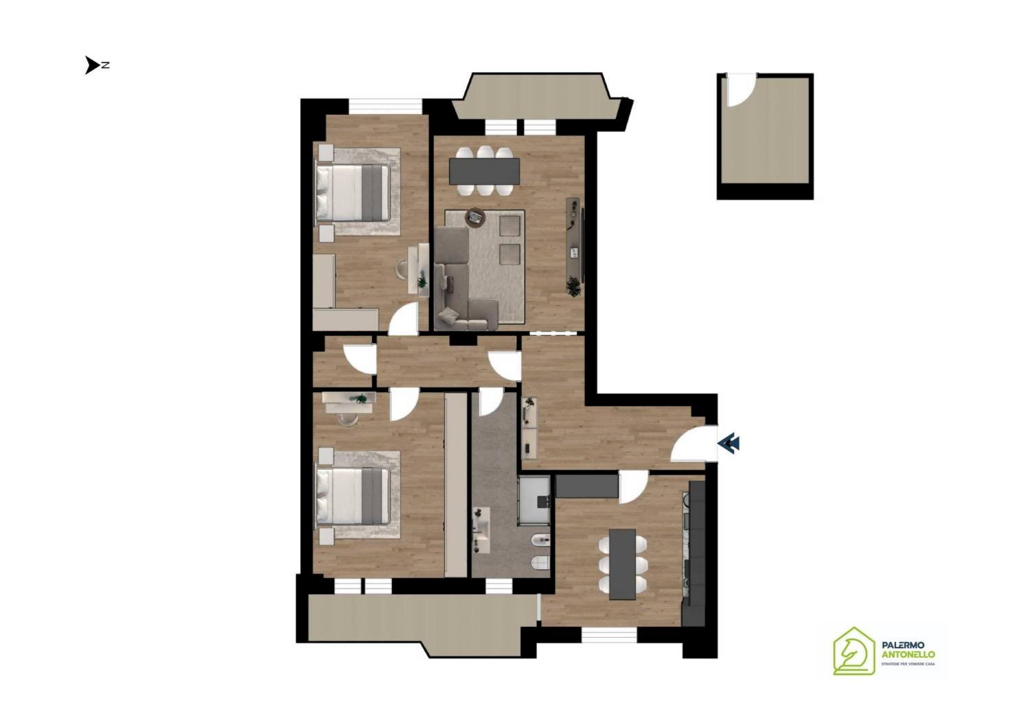 Quadrilocale via 20 Settembre, 40, Cuneo (zona Centro) - planimetria 1
