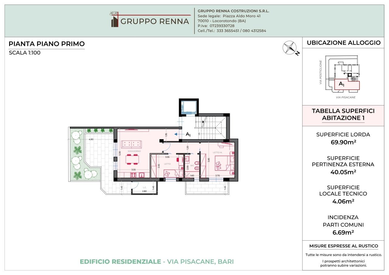 A1_P1_page-0001 - Appartamento Via Carlo Pisacane, Bari - planimetria 1
