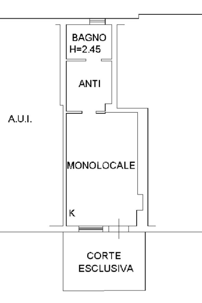 Monolocale Viale Ugo Foscolo, Rimini - planimetria 1