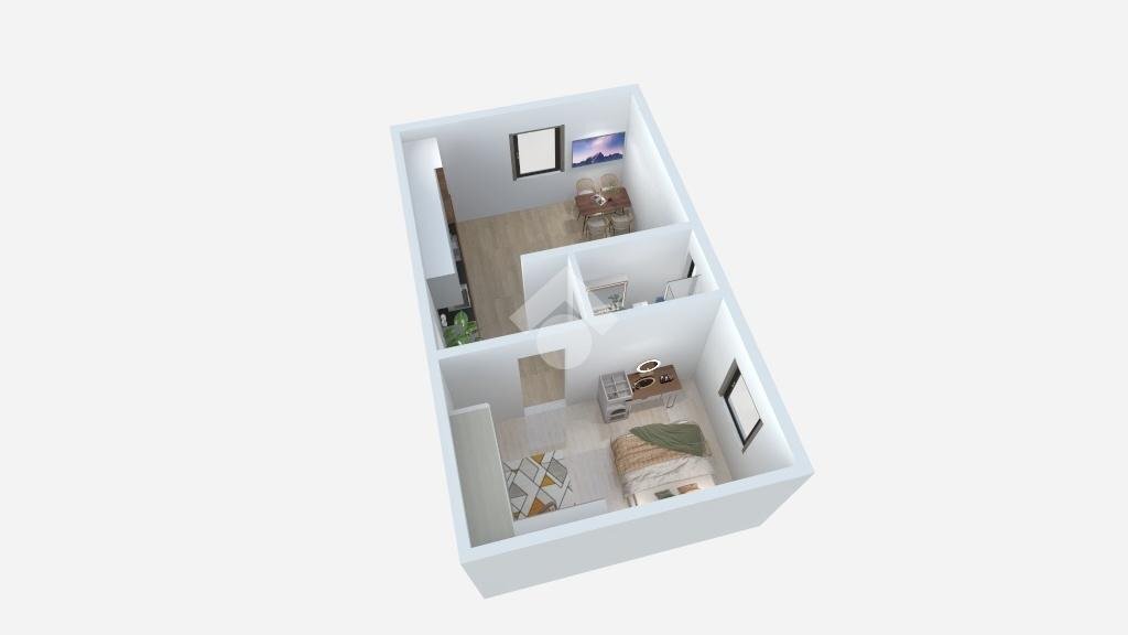 Two-room apartment Via Ticino, Abbiategrasso - floor plans 1