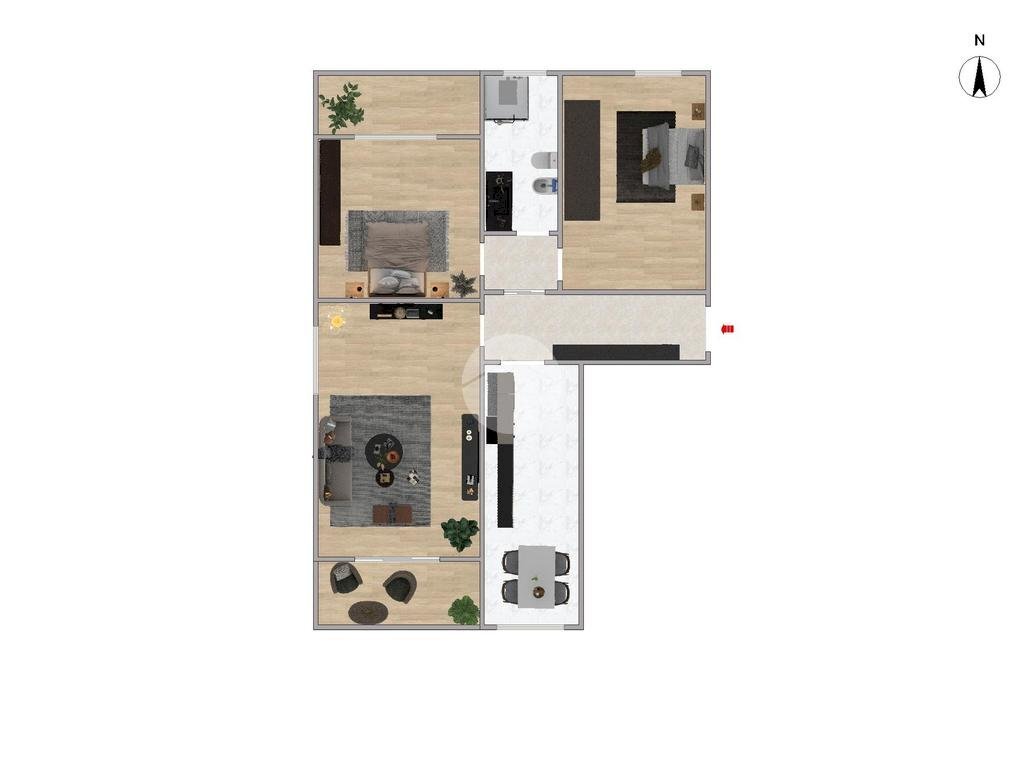 Trilocale Via Lorenzo Perosi, Milano (zona Lorenteggio) - planimetria 1