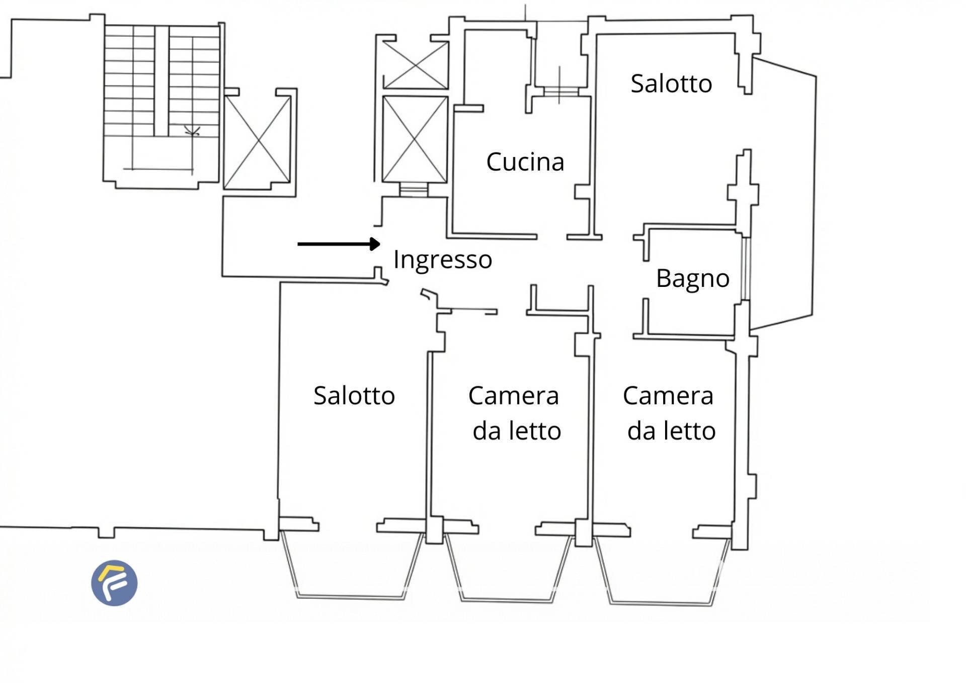 Foto 46 - Appartamento Via Milano
 
25, Varazze - planimetria 1