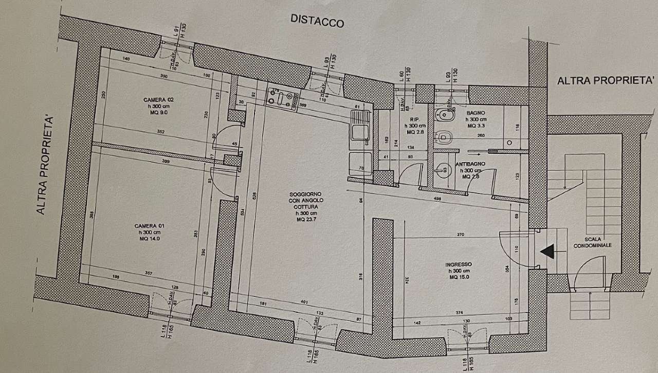 PLANIMETRIA - Appartamento VIA ANTICA ROMANA QUINTO, Genova (zona Quinto) - planimetria 1