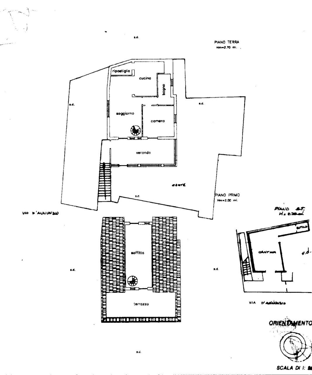 Planimetria alloggio - Casa indipendente Via G. D'Annunzio 28, Sanremo - planimetria 1