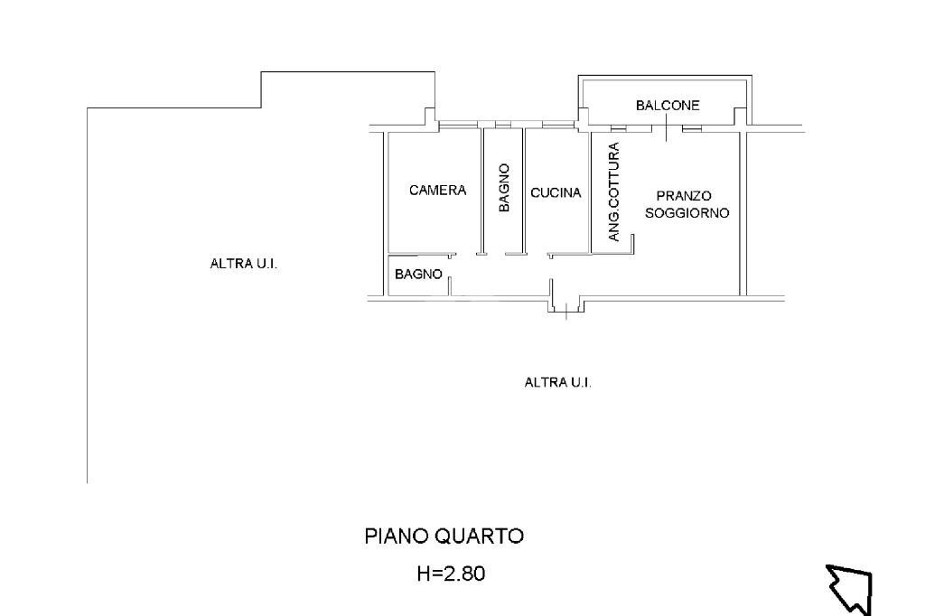 Appartamento Via Gandhi Mohandas Karamchand, Reggio nell'Emilia - planimetria 1