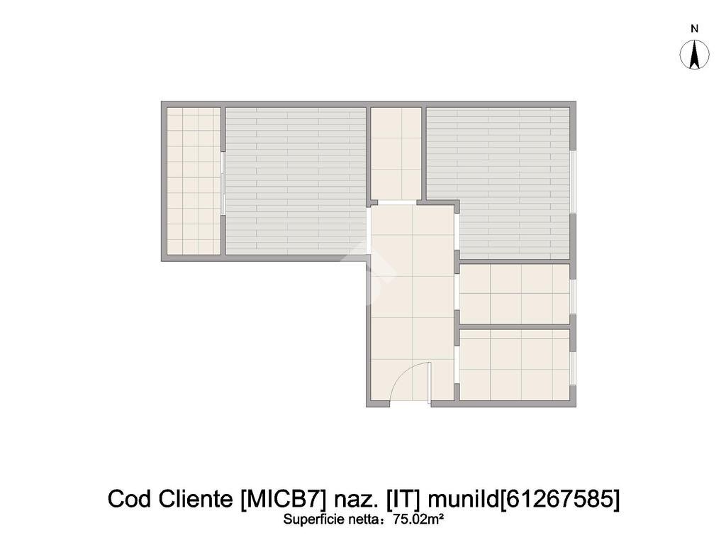 Bilocale Via Giovanni Cagliero, Milano (zona Maggiolina) - planimetria 1