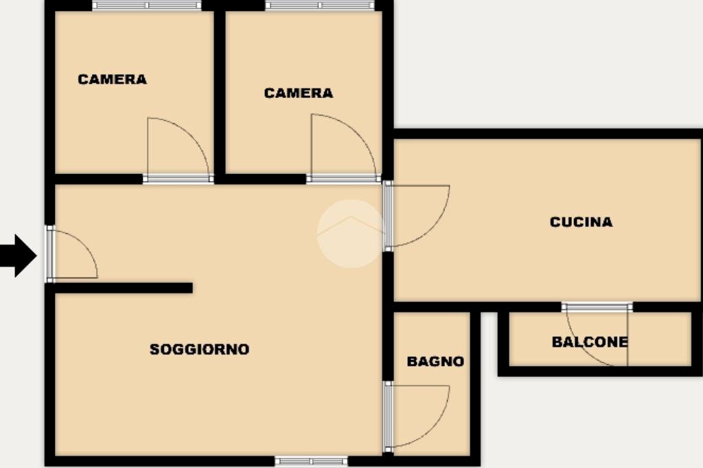Quadrilocale Via Col Beretta, Genova (zona Certosa) - planimetria 1