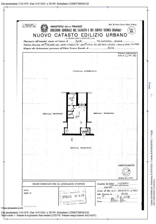 Foto 21 - One-room apartment via costanzo casana, Roma - floor plans 1