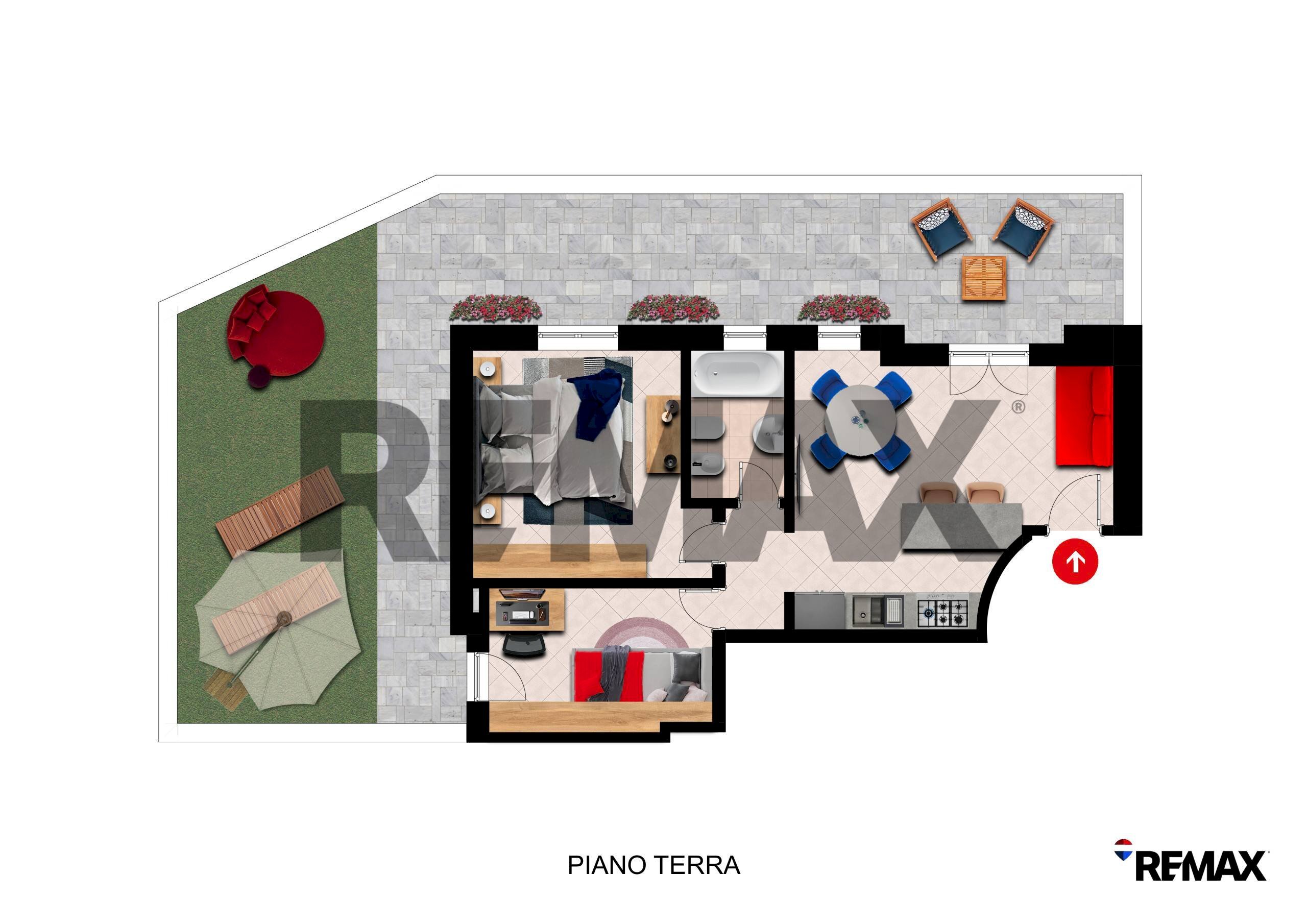 Pianta 2D - Trilocale Via Monti Sabini
 
18, Monterotondo - planimetria 1