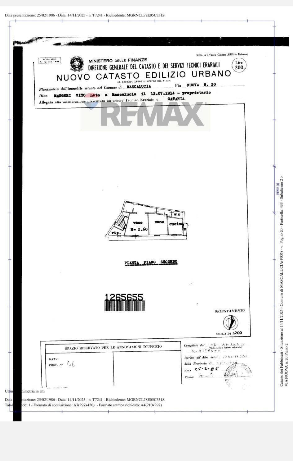 Pianta 2D - Trilocale via nuova
 
20, Mascalucia - planimetria 1