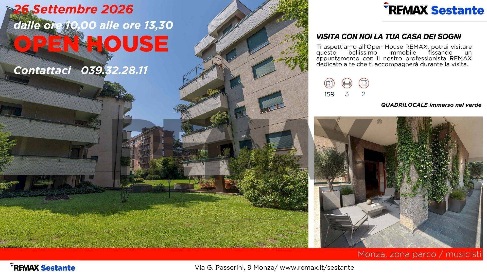 Edificio all\'aperto - Quadrilocale via Donizetti
 
45, Monza - foto 1