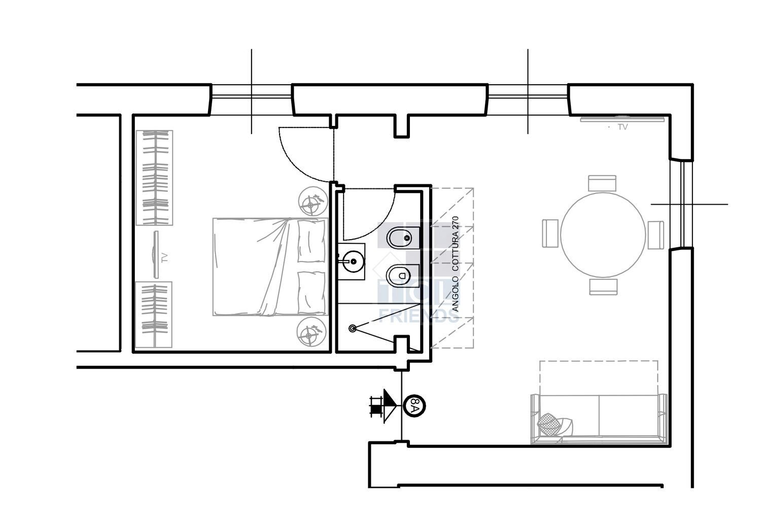 planimetria - Appartamento Galata
 
37, Genova - planimetria 1