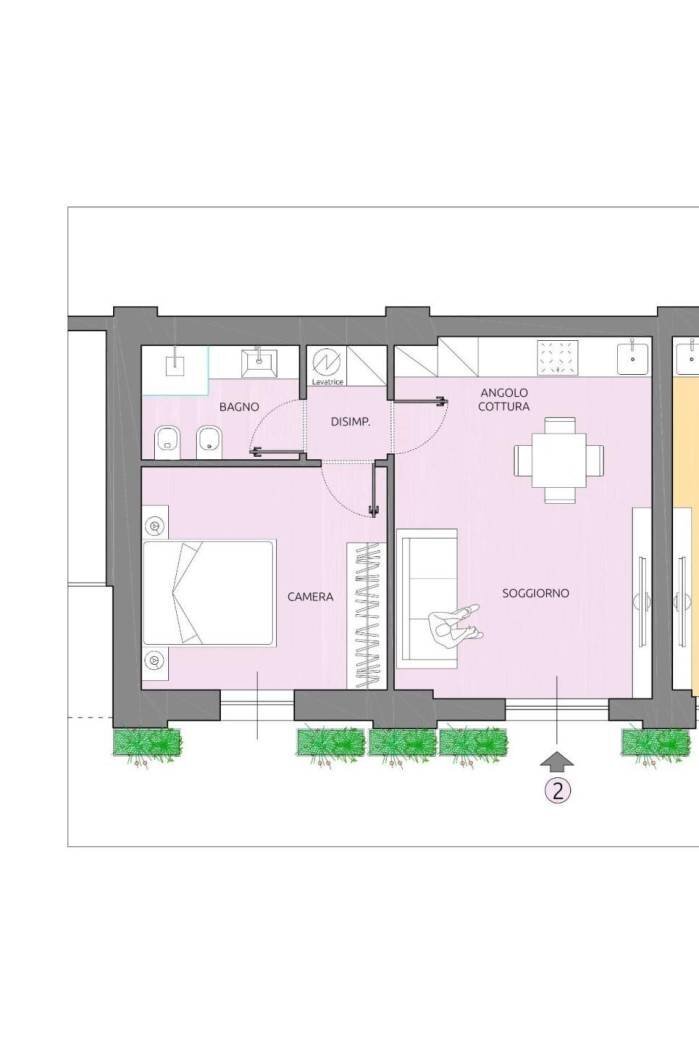 Bilocale via Salbertrand, 87, Torino (zona Parella) - planimetria 1