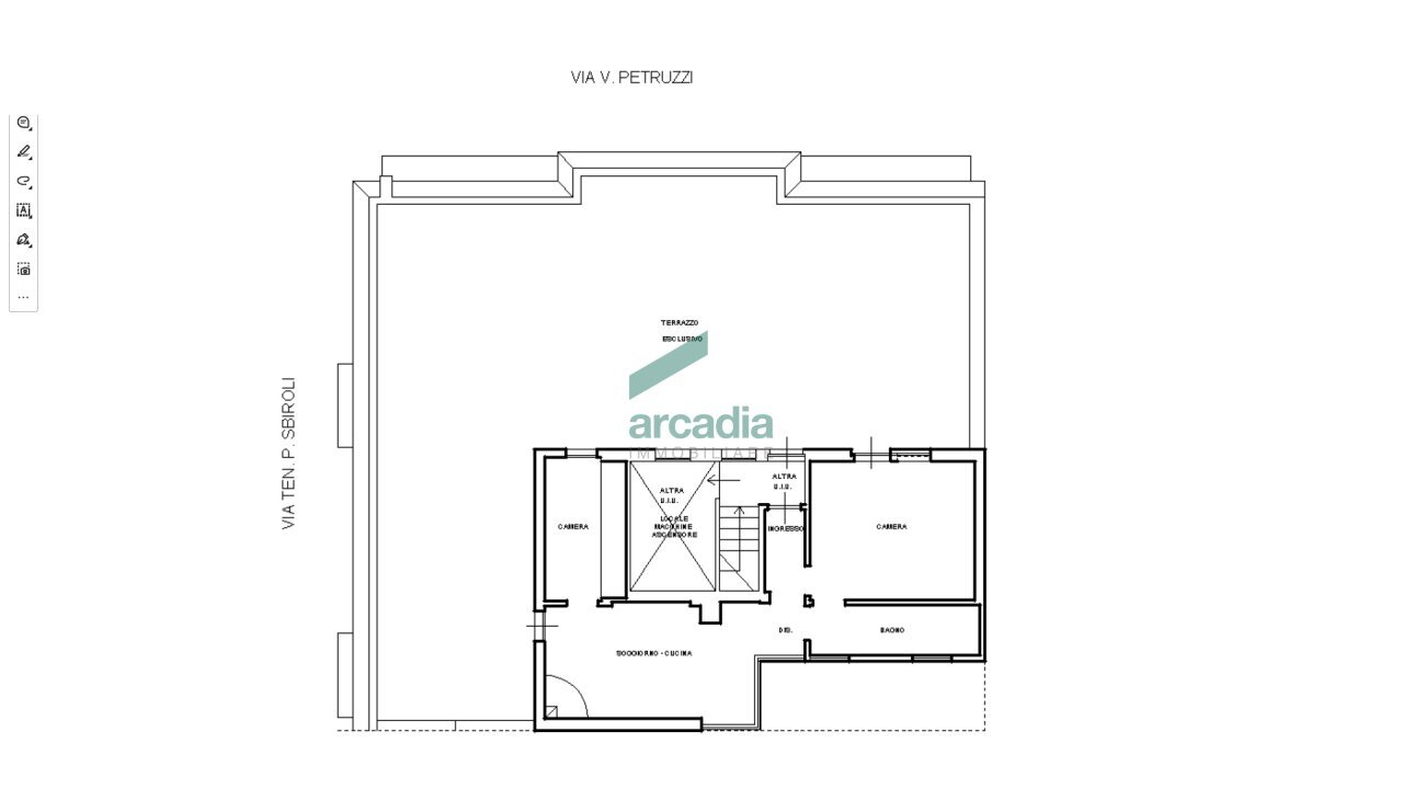 Planimetria - Attico Viale Tenente Pietro Sbiroli 1, Putignano - planimetria 1