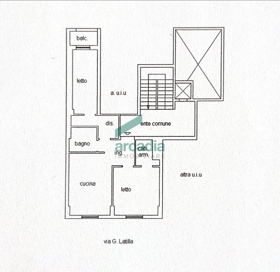 planimetria - Appartamento Via Gaetano Latilla 16, Bari (zona Murat) - planimetria 1