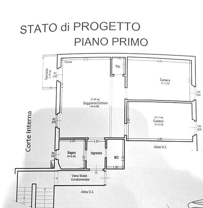 Planimetria - Appartamento Viale Malta, Firenze - planimetria 1