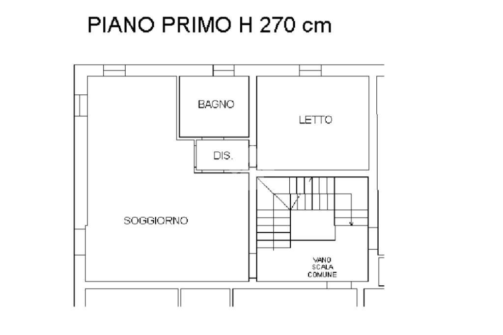 Bilocale Via Canale, Casalgrande - planimetria 1