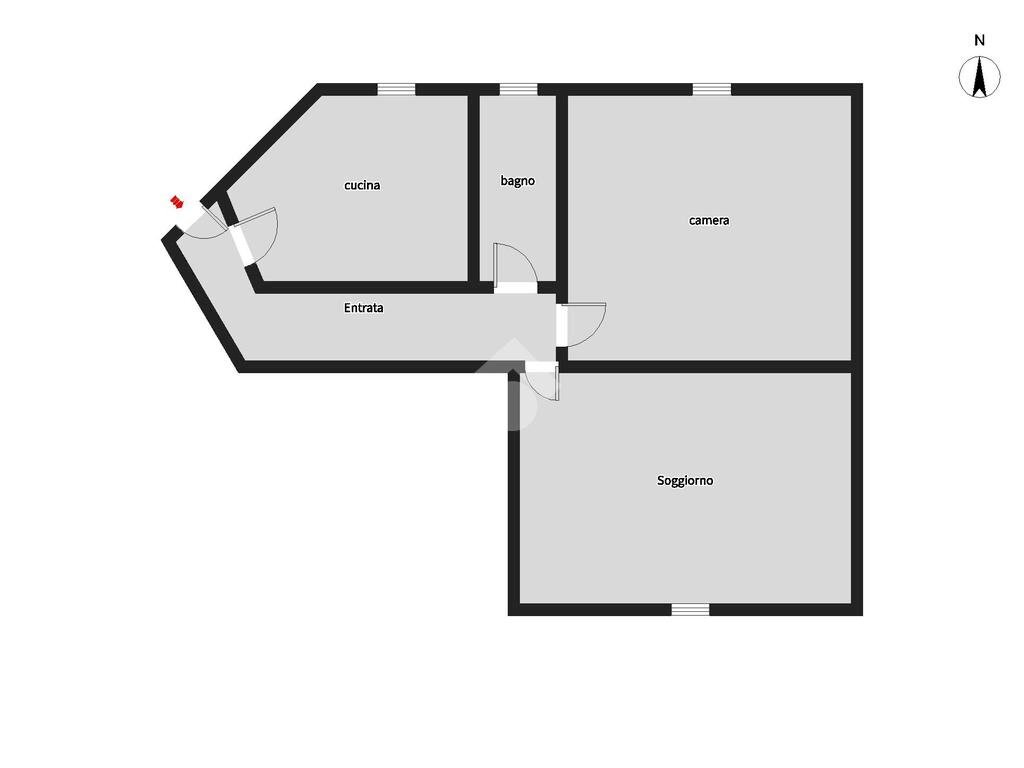 Trilocale Viale espinasse, Milano (zona Villapizzone) - planimetria 1