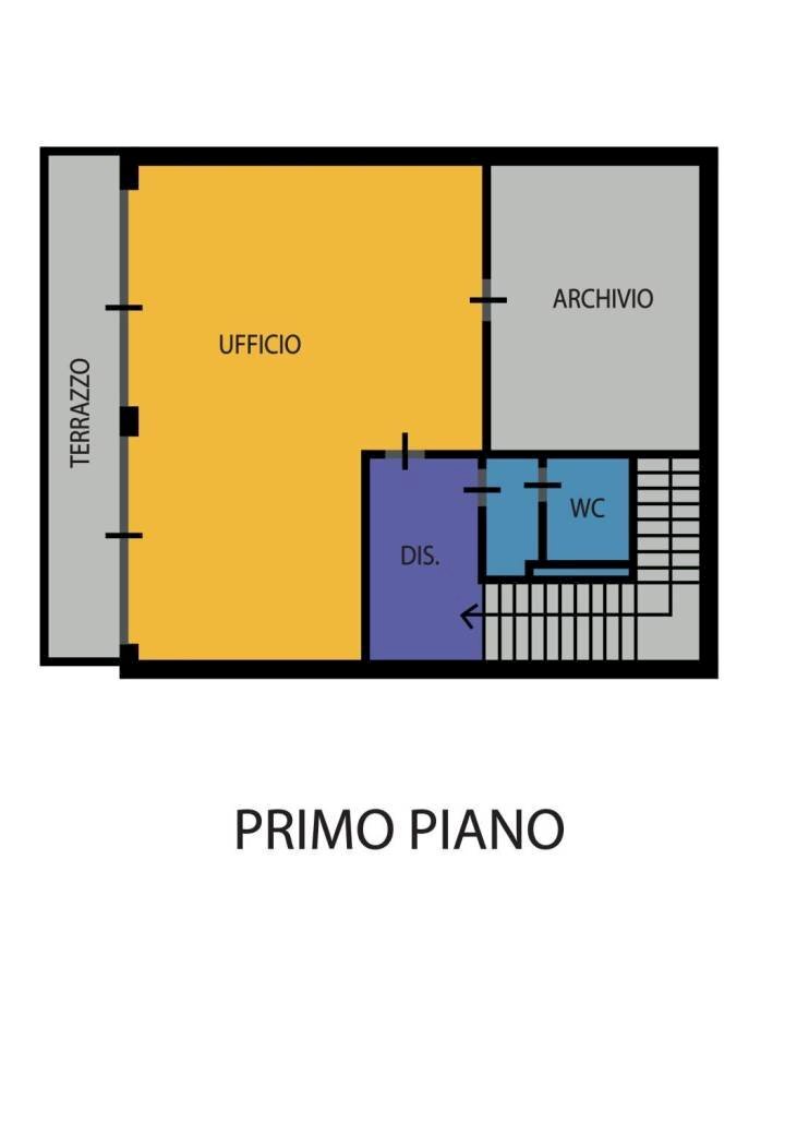 Negozio via Balzella, Forlì - planimetria 1