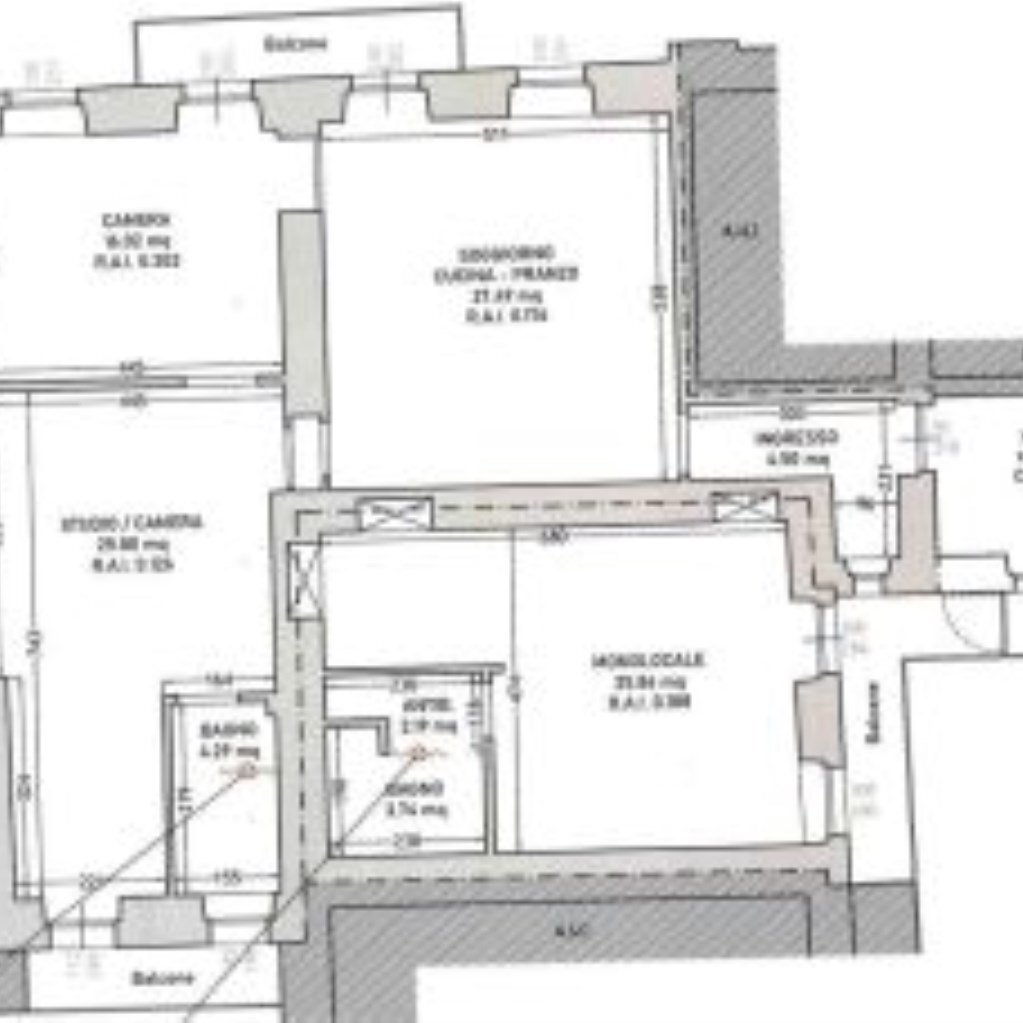 Quadrilocale Via Peveragno, 15, Cuneo (zona Centro Storico) - planimetria 1