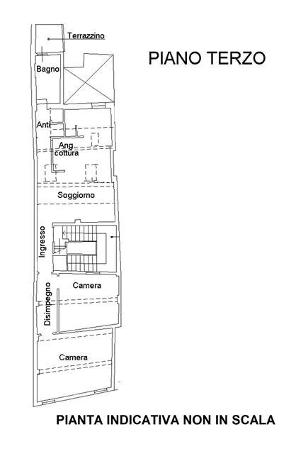 PLANIMETRIA - Appartamento VIA CASTIGLIONE, Bologna (zona Centro Storico) - planimetria 1