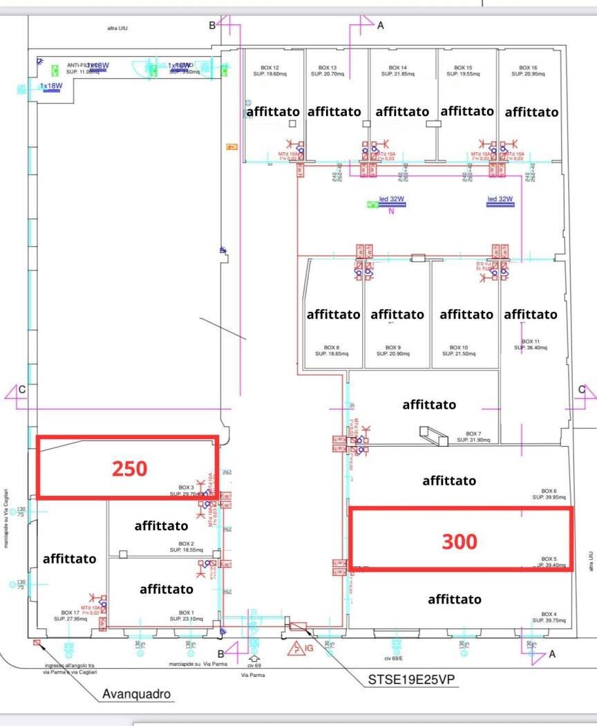 Box Via Parma 69, Torino (neighborhood Regio Parco) - floor plans 1
